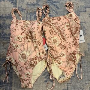 Floral Pink One Piece Swimsuit Aquabendita price for both medium and XL nwt